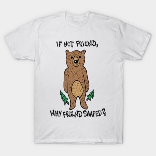 If Not Friend, Why Friend Shaped Bear T-Shirt